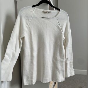 LOFT Cream Knit Pullover Sweater Blouse